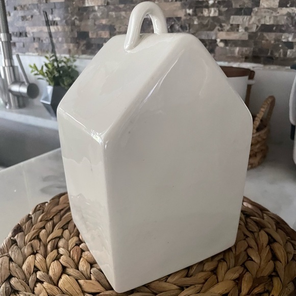 Rae Dunn By Magenta BLESSED Square Ceramic Ivory Birdhouse - Picture 3 of 5